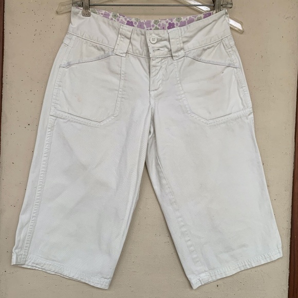 ‘SQUEEZE’ WHITE WIDE LEG CAPRI JEANS - Picture 1 of 4